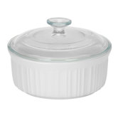 French White 1 1/2-Qt. Round Casserole