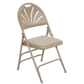 1000 Series Triple Brace, Fan Back Padded Folding Chair