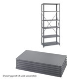 18" Industrial Steel Shelving in Dark Gray