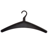 Plastic Coat Hanger in Black (Pack of 12)
