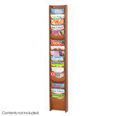 Eighteen Pocket Wood Magazine Rack