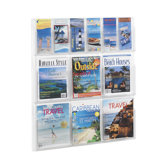 Reveal Clear Literature Displays, 12 Compartments, 34.75" High