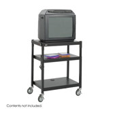 Steel Adjustable Height Cart in Black