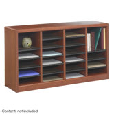Wood E-Z Stor Literature Organizers in Cherry