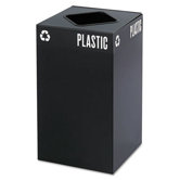 Public Square Recycling Container in Black