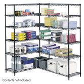 Industrial Wire Shelving in Black