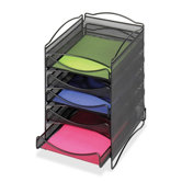 Onyx 5 Drawer Mesh Literature Organizer