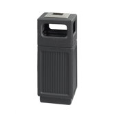 Canmeleon Ash/Trash Square Receptacle, Polyethylene, 15 Gal