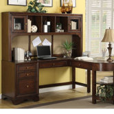 Bella Vista L-Shaped Computer Desk with Hutch