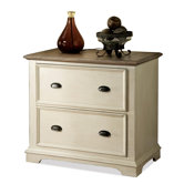 Coventry Two Tone Lateral File Cabinet in Weathered Driftwood and Dover White