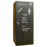 440 Chalkboard Oak Wine Cooler Cabinet in Dark Brown