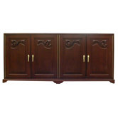 Oak Wine Cooler Credenza Napa