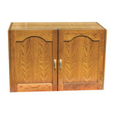 2 Door Oak Wine Cooler Credenza with Furniture Trim