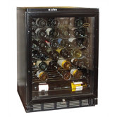 Metal Wine Cooler with Black Matte Finish and Front Venting