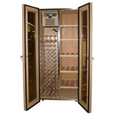 440 Two Door Oak Wine & Cigar Cooler Cabinet