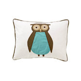 Owls Boudoir Pillow in Sky