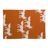Foxes Orange Graphic Knit Blanket