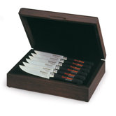 Trizor Professional 6 Piece Steak Knives in Hardwood Box
