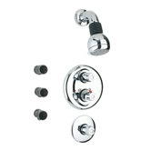 Shower Head with Valves and Body Sprays Set