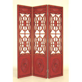 Gothic Flower Bomb Room Divider in Chestnut