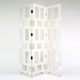 White Grate Room Divider