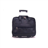 Keep On Rollin' - 6" Double Gusset Wheeled Portfolio/Laptop Case in Black