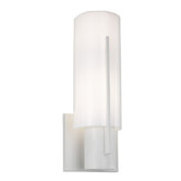 Oberon 12" One Light Wall Sconce with White Acrylic Shade in Satin White