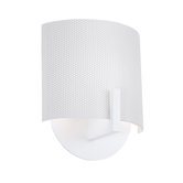 Scudo 7" One Light Wall Sconce with Satin White Metal Shade in Satin White