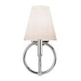 Alu One Light Wall Sconce in Polished Nickel