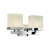 Cubist Two Light Wall Sconce in Polished Chrome