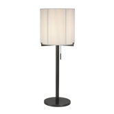 Boxus Round One Light Table Lamp in Black Brass