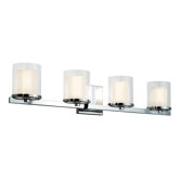 Votivo Four Light Bath Vanity in Polished Chrome