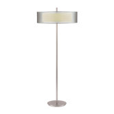 Puri Three Light Floor Lamp in Satin Nickel