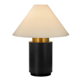 Tondo Alto 38" Four Light Table Lamp in Natural Brass and Black