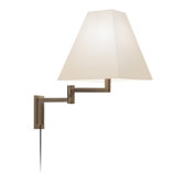 Square One Light Swing Arm Wall Lamp in Europa Bronze