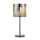 Skyline One Light Portable Lamp in Polished Stainless Steel