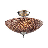 Nightglow 3 Light Semi Flush Mount