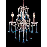 Opulence 3 Light Mini Candle Chandelier