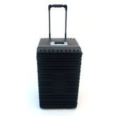 Transporter Tool Case with Wheels and Telescoping Handle in Black: 17 x 27.25 x 15.25