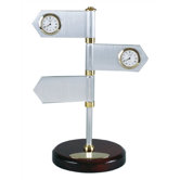 Road to Success Clock with 1 Blank Sign