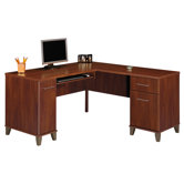 Somerset 71" W L-Shaped Desk with Keyboard Tray