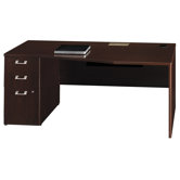Quantum Series Left Hand Desk with Pedestal