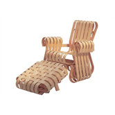 Frank Gehry Power Play Arm Chair and Off Side Ottoman Set