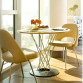 Noguchi Cyclone 3 Piece Dining Table with Saarinen Executive Chairs