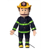 25" Caucasian Fireman Full Body Puppet