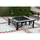 Tuscan Tile Mission Style Fire Pit Table