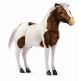 Ride-On Shetland Pony in Stuffed Animal Brown and White
