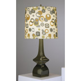 Jayne Table Lamp in Tobacco Glazed Ceramic with Artichoke/Tobacco Shade