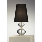Claridge Lantern Table Lamp with Black Shade