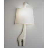Jonathan Adler Right Facing Giraffe Wall Sconce in White Glaze